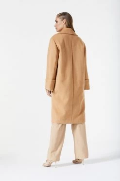 San Sloane Yvette Wool Coat Tan