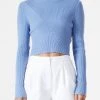 San Sloane Theron LS Rib Knit Top Dusk Blue 1 San Sloane Theron LS Rib Knit Top Dusk Blue