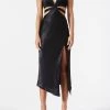 San Sloane Betty Cut Out Tie Midi Dress