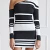 San Sloane Erika Mini Dress Black-White Stripe 1 San Sloane Erika Mini Dress Black-White Stripe