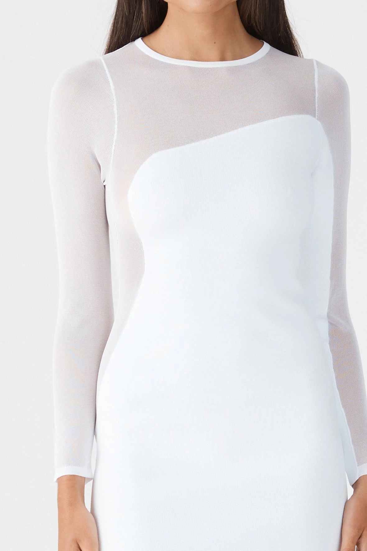 San Sloane Barnes Solid Sheer Mini Dress 7 San Sloane Barnes Solid Sheer Mini Dress