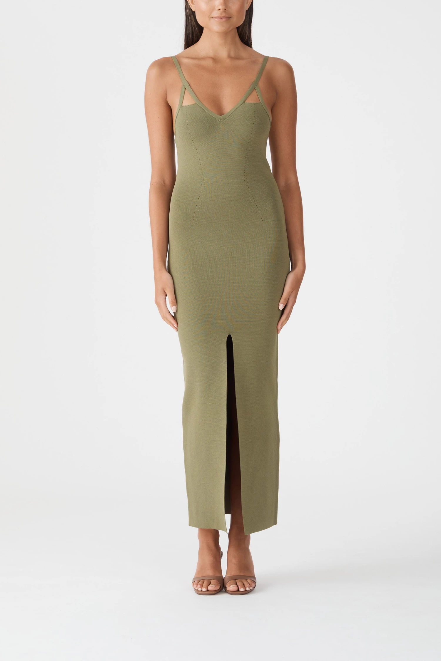 San Sloane Maya Midi Dress Olivine 3 San Sloane Maya Midi Dress Olivine
