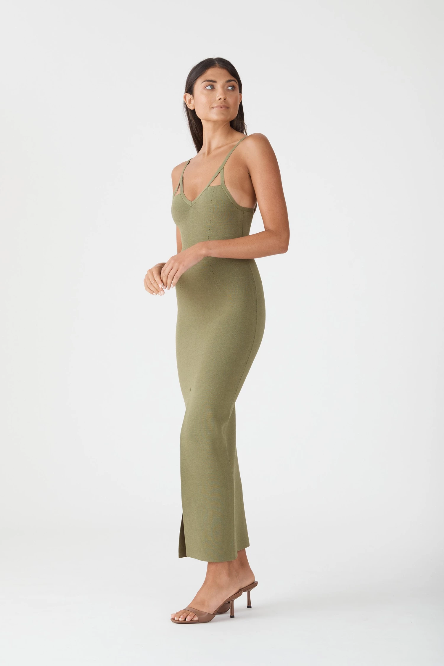 San Sloane Maya Midi Dress Olivine 4 San Sloane Maya Midi Dress Olivine