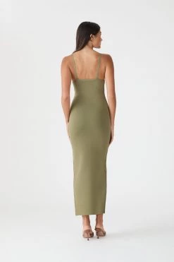 San Sloane Maya Midi Dress Olivine 9 San Sloane Maya Midi Dress Olivine