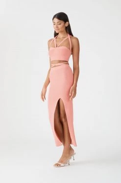 San Sloane Tracy Rib Midi Skirt New Arrivals