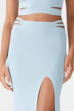 San Sloane Vivien Rib Midi Skirt