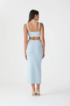 San Sloane Vivien Rib Midi Skirt