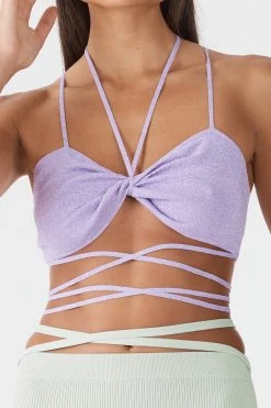 San Sloane Violet Metallic Knit Top New Arrivals 13 San Sloane Violet Metallic Knit Top New Arrivals