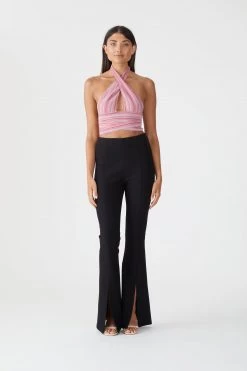 San Sloane Ceres Metallic Knit Top