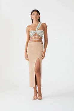 San Sloane Imelda Metallic Knit Top