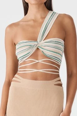 San Sloane Imelda Metallic Knit Top