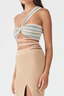 San Sloane Imelda Metallic Knit Top