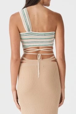 San Sloane Imelda Metallic Knit Top