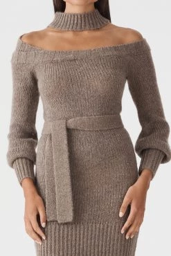 New Arrivals San Sloane Cashel Knit Sweater Dress