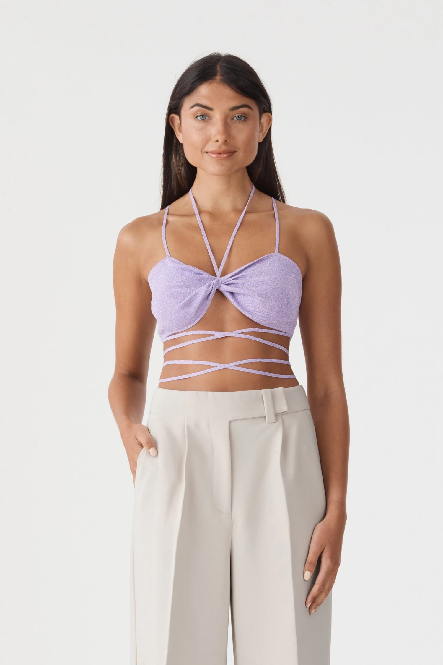 San Sloane Violet Metallic Knit Top New Arrivals 8 San Sloane Violet Metallic Knit Top New Arrivals