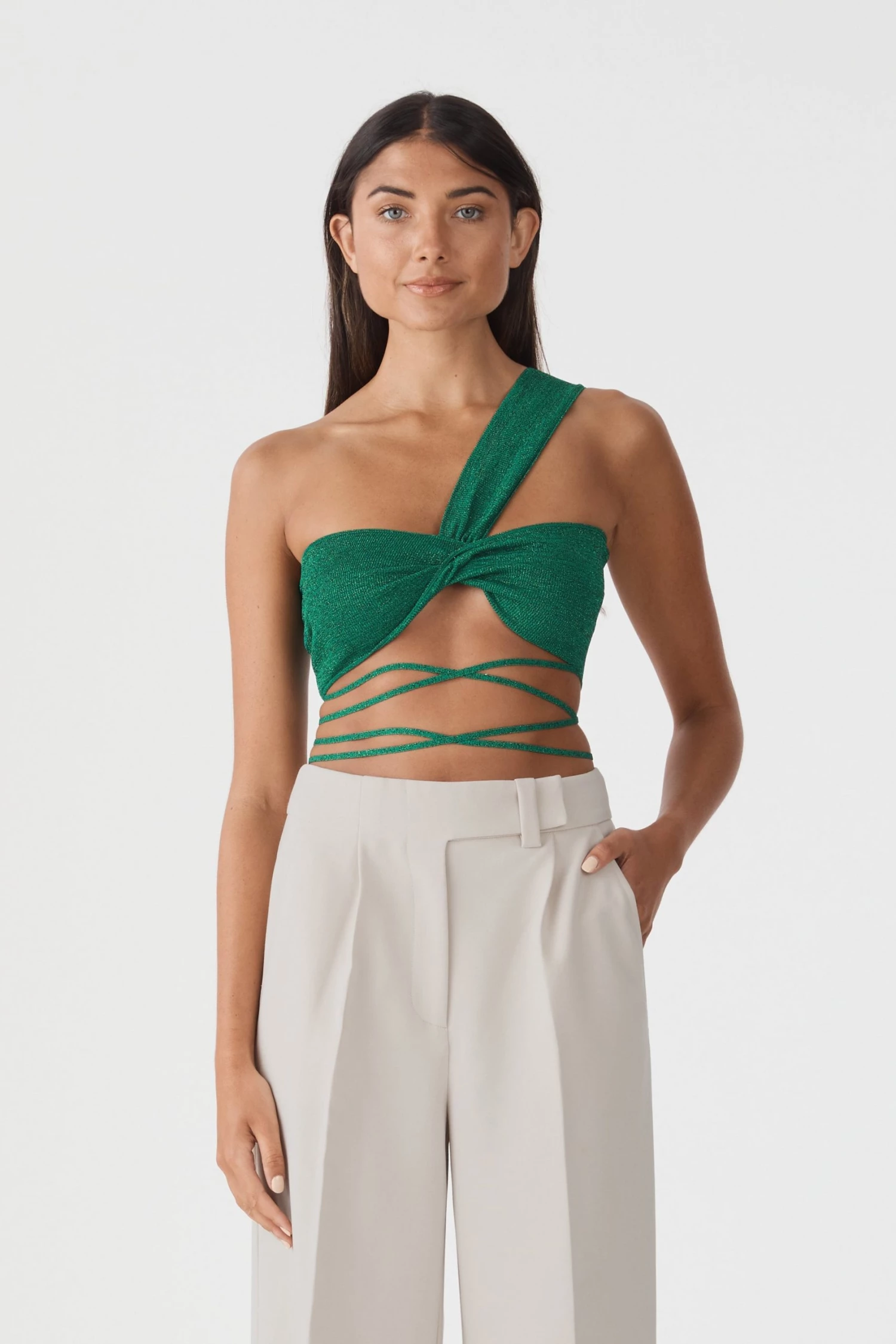 San Sloane Esmeralda Metallic Knit Top 3 San Sloane Esmeralda Metallic Knit Top