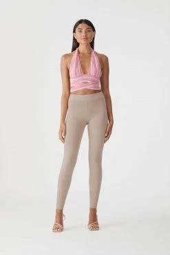 San Sloane Ceres Metallic Knit Top