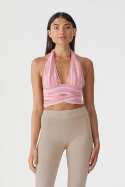 San Sloane Ceres Metallic Knit Top