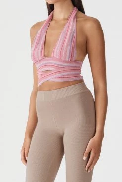 San Sloane Ceres Metallic Knit Top