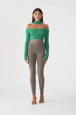 San Sloane Aurelius Cotton-Cashmere Knit Leggings