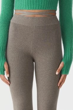 San Sloane Aurelius Cotton-Cashmere Knit Leggings
