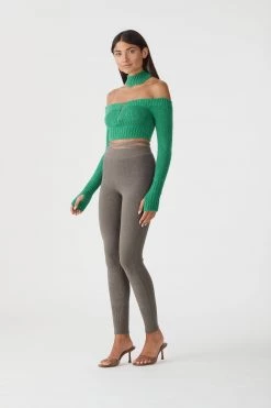 San Sloane Aurelius Cotton-Cashmere Knit Leggings