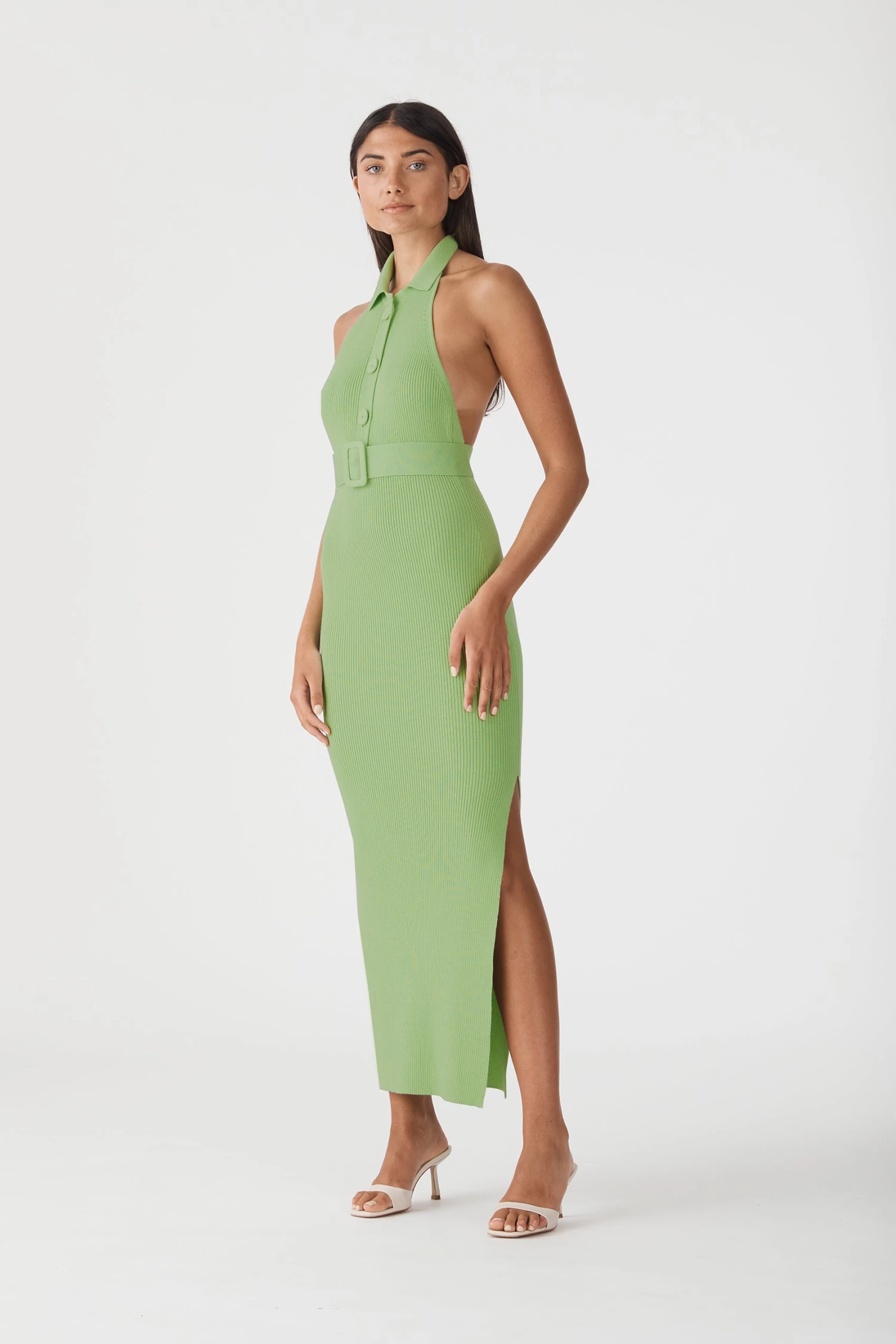San Sloane Drake Rib Midi Dress Pistachio 7 San Sloane Drake Rib Midi Dress Pistachio
