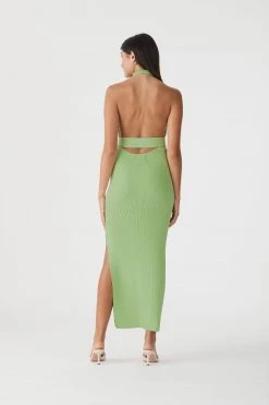 San Sloane Drake Rib Midi Dress Pistachio 9 San Sloane Drake Rib Midi Dress Pistachio