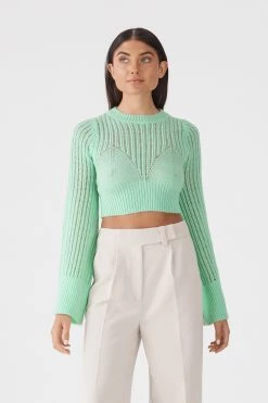 San Sloane Lizette Crochet Knit Top New Arrivals