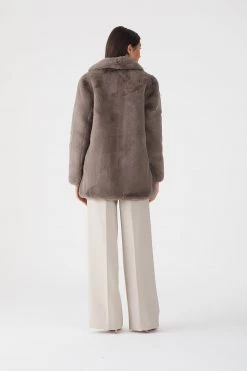 San Sloane Crawford Faux Fur Jacket
