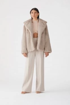 San Sloane Dahlia Faux Fur Jacket