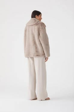 San Sloane Dahlia Faux Fur Jacket