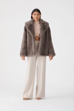 San Sloane Dahlia Faux Fur Jacket