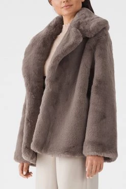 San Sloane Dahlia Faux Fur Jacket