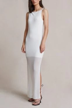Bec And Bridge Moon Light Knit Maxi Dress Ivory