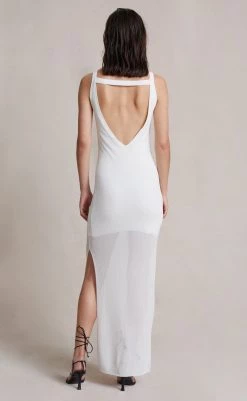 Bec And Bridge Moon Light Knit Maxi Dress Ivory