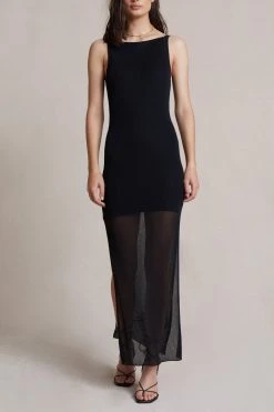 Bec And Bridge Moon Light Knit Maxi Dress Black