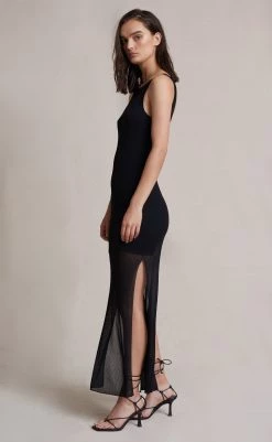 Bec And Bridge Moon Light Knit Maxi Dress Black