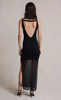 Bec And Bridge Moon Light Knit Maxi Dress Black