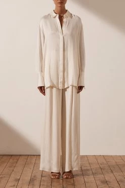 Shona Joy Juliet Tuxedo Shirt