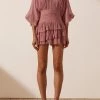 Shona Joy Olympia Long Sleeve Ruched Mini Dress 2 Shona Joy Olympia Long Sleeve Ruched Mini Dress