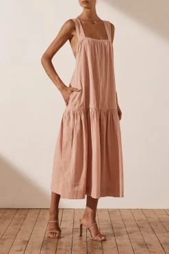 Shona Joy Ella Low Back Midi Dress