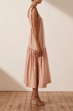 Shona Joy Ella Low Back Midi Dress