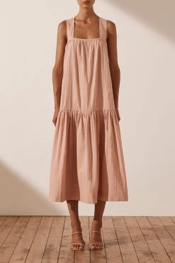 Shona Joy Ella Low Back Midi Dress