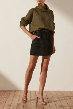 Shona Joy Madeline Roll Neck Jumper Olive 11 Shona Joy Madeline Roll Neck Jumper Olive