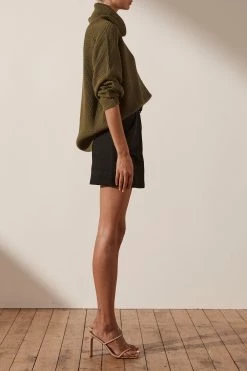 Shona Joy Madeline Roll Neck Jumper Olive 12 Shona Joy Madeline Roll Neck Jumper Olive