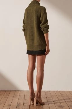 Shona Joy Madeline Roll Neck Jumper Olive 13 Shona Joy Madeline Roll Neck Jumper Olive
