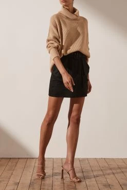 Shona Joy Madeline Roll Neck Jumper Peanut Butter