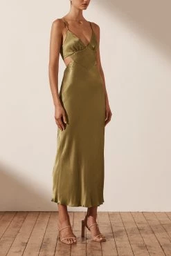 Shona Joy Alma Backless Midi Dress