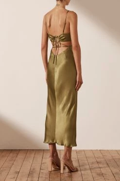 Shona Joy Alma Backless Midi Dress